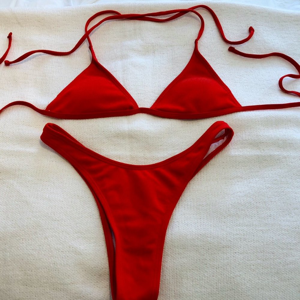 Red Zaful Bikini